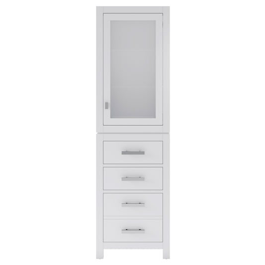 Water Creation | Madison Collection Linen Cabinet In White | MADISON-LC-W