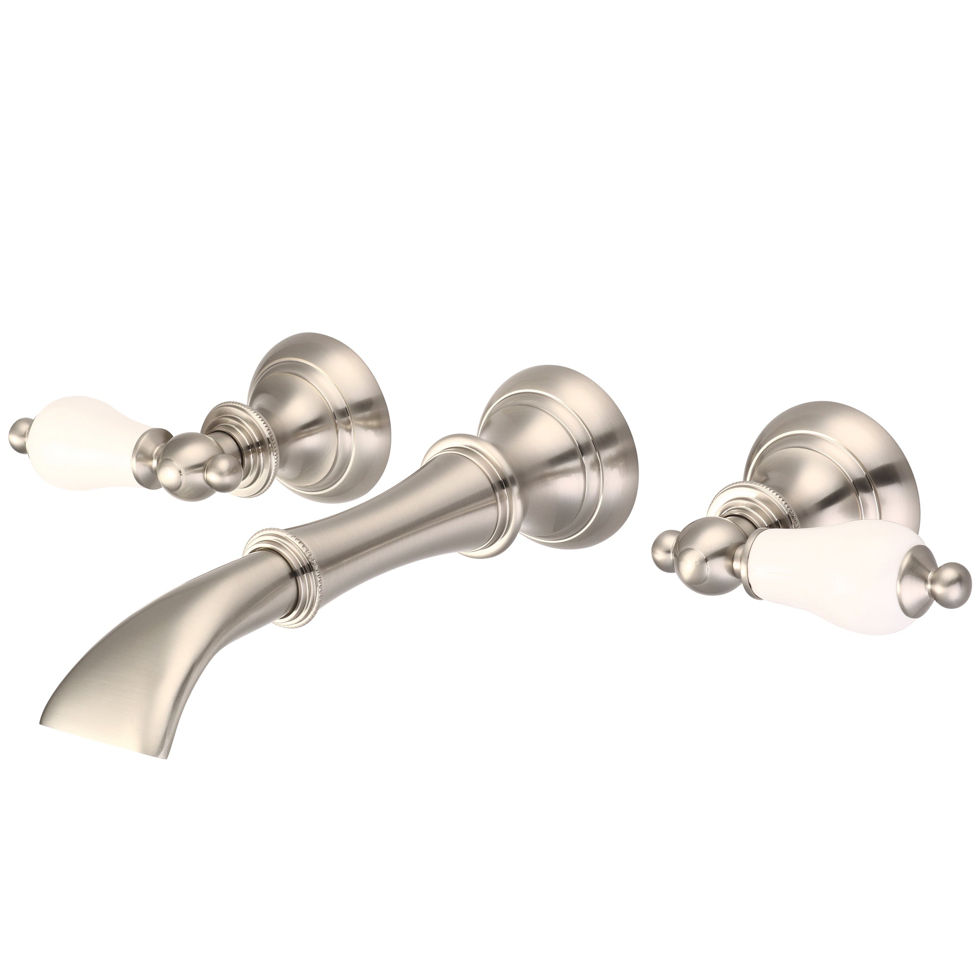 Water Creation | Water Creation Waterfall Style Wall-mounted Lavatory Faucet in Brushed Nickel Finish | F4-0004-02-PL