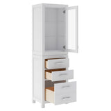 Water Creation | Madison Collection Linen Cabinet In White | MADISON-LC-W