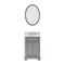 Water Creation | 24 Inch Cashmere Grey Single Sink Bathroom Vanity With Matching Framed Mirror And Faucet From The Derby Collection | DE24CW01CG-O21BX0901