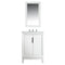 Water Creation | Elizabeth 24-Inch Single Sink Carrara White Marble Vanity In Pure White With Matching Mirror(s) | EL24CW01PW-R21000000