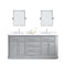 Water Creation | 72" Palace Collection Quartz Carrara Cashmere Grey Bathroom Vanity Set With Hardware And F2-0012 Faucets, Mirror in Chrome Finish | PA72QZ01CG-E18TL1201