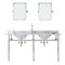 Water Creation | Embassy 72 Inch Wide Double Wash Stand, P-Trap, Counter Top with Basin, F2-0013 Faucet and Mirror included in Chrome Finish | EB72E-0113