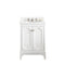 Water Creation | Queen 24-Inch Single Sink Quartz Carrara Vanity In Pure White  | QU24QZ05PW-000000000