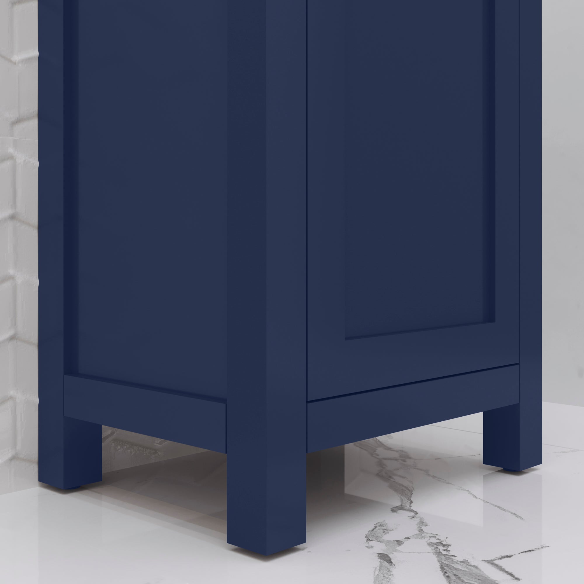 Water Creation | 18 Inch Monarch Blue MDF Single Bowl Ceramics Top Vanity With Single Door From The MIA Collection | MI18CR06MB-000000000