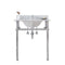 Water Creation | Embassy 30 Inch Wide Single Wash Stand, P-Trap, Counter Top with Basin, and F2-0013 Faucet included in Chrome Finish | EB30D-0113