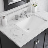 Water Creation | 36 Inch Wide Dark Espresso Single Sink Bathroom Vanity With Faucets From The Madison Collection | MS36CW01ES-000BX0901