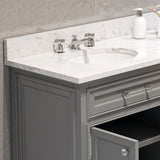 Water Creation | 72 Inch Cashmere Grey Double Sink Bathroom Vanity With Faucet From The Derby Collection | DE72CW01CG-000BX0901