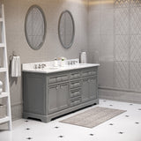 Water Creation | 72 Inch Cashmere Grey Double Sink Bathroom Vanity From The Derby Collection | DE72CW01CG-000000000