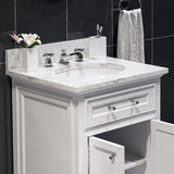 Water Creation | 24 Inch Pure White Single Sink Bathroom Vanity From The Derby Collection | DE24CW01PW-000000000