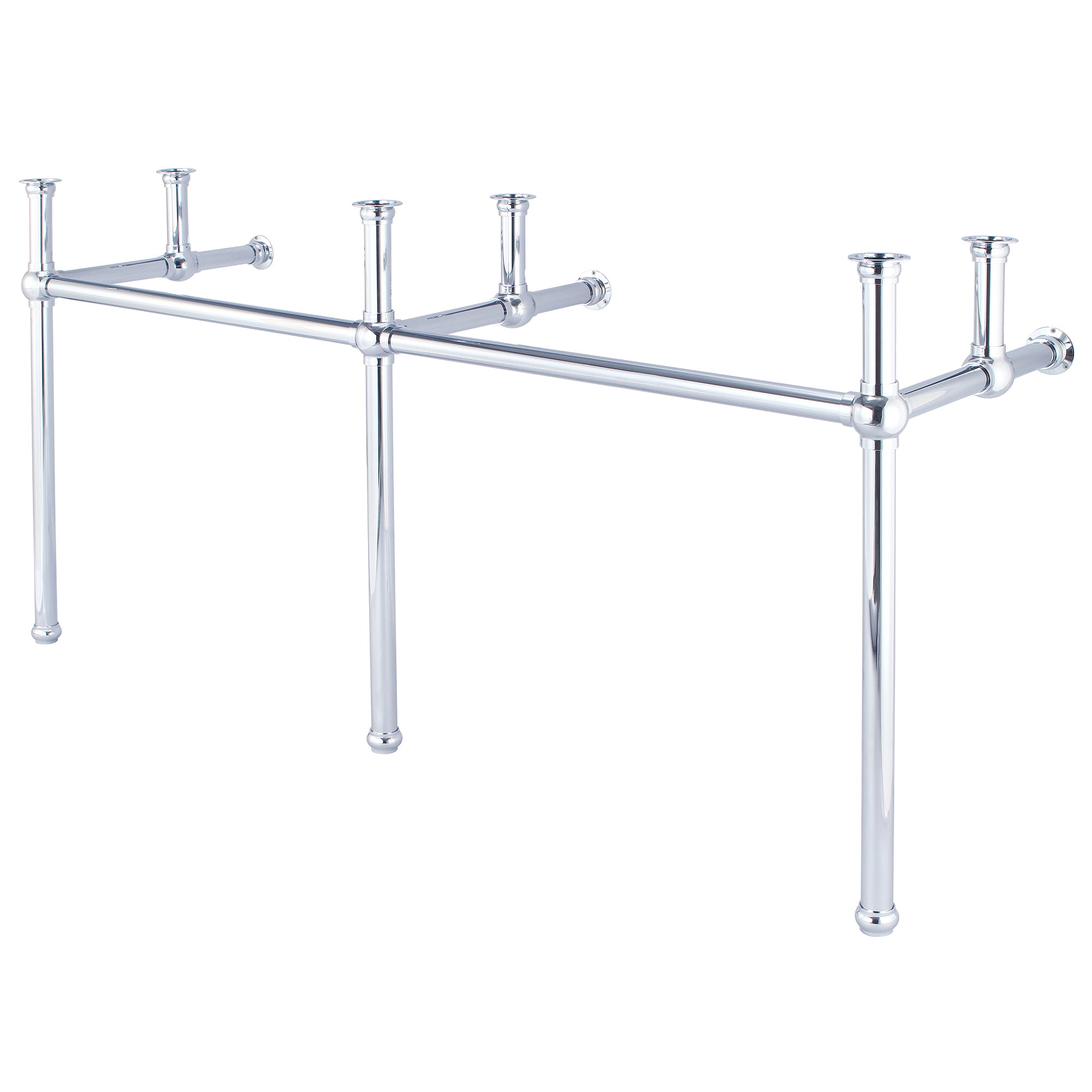 Water Creation | Embassy 72 Inch Wide Double Wash Stand Only in Chrome Finish | EB72A-0100