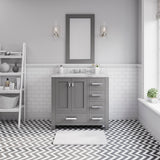 Water Creation | 36 Inch Wide Cashmere Grey Single Sink Bathroom Vanity From The Madison Collection | MS36CW01CG-000000000