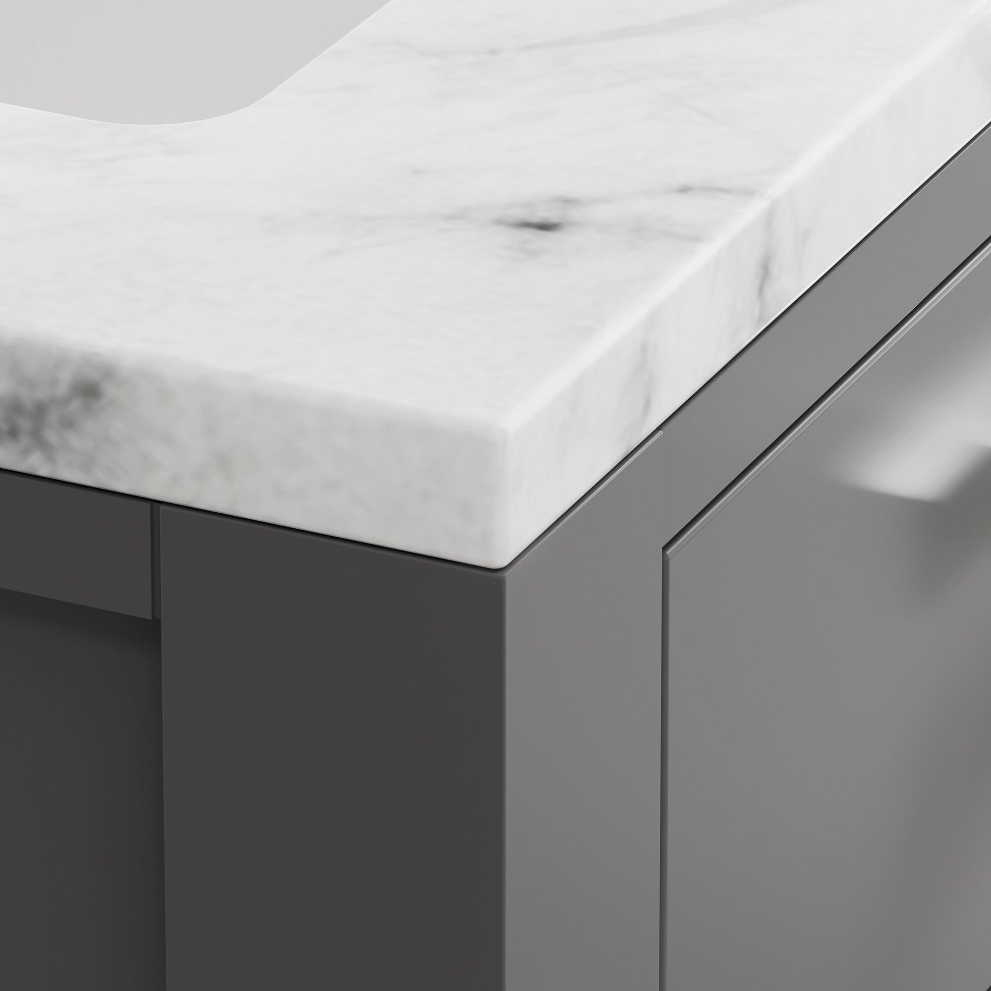 Water Creation | 24 Inch Cashmere Grey Single Sink Bathroom Vanity With Faucet From The Madison Collection | MS24CW01CG-000BX0901
