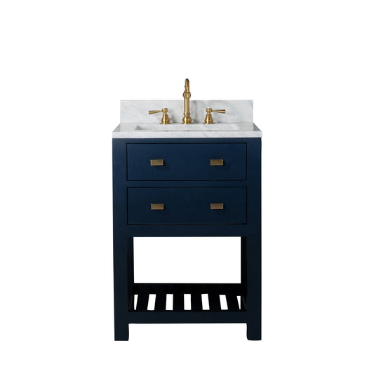 Water Creation | 24 Inch Monarch Blue Single Sink Bathroom Vanity From The Madalyn Collection | MA24CW06MB-000000000