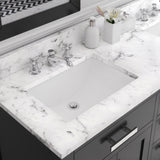 Water Creation | 60 Inch Espresso Double Sink Bathroom Vanity With Matching Framed Mirror And Faucet From The Madison Collection | MS60CW01ES-R60BX0901