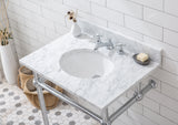 Water Creation | Embassy 30 Inch Wide Single Wash Stand, P-Trap, and Counter Top with Basin included in Chrome Finish | EB30C-0100