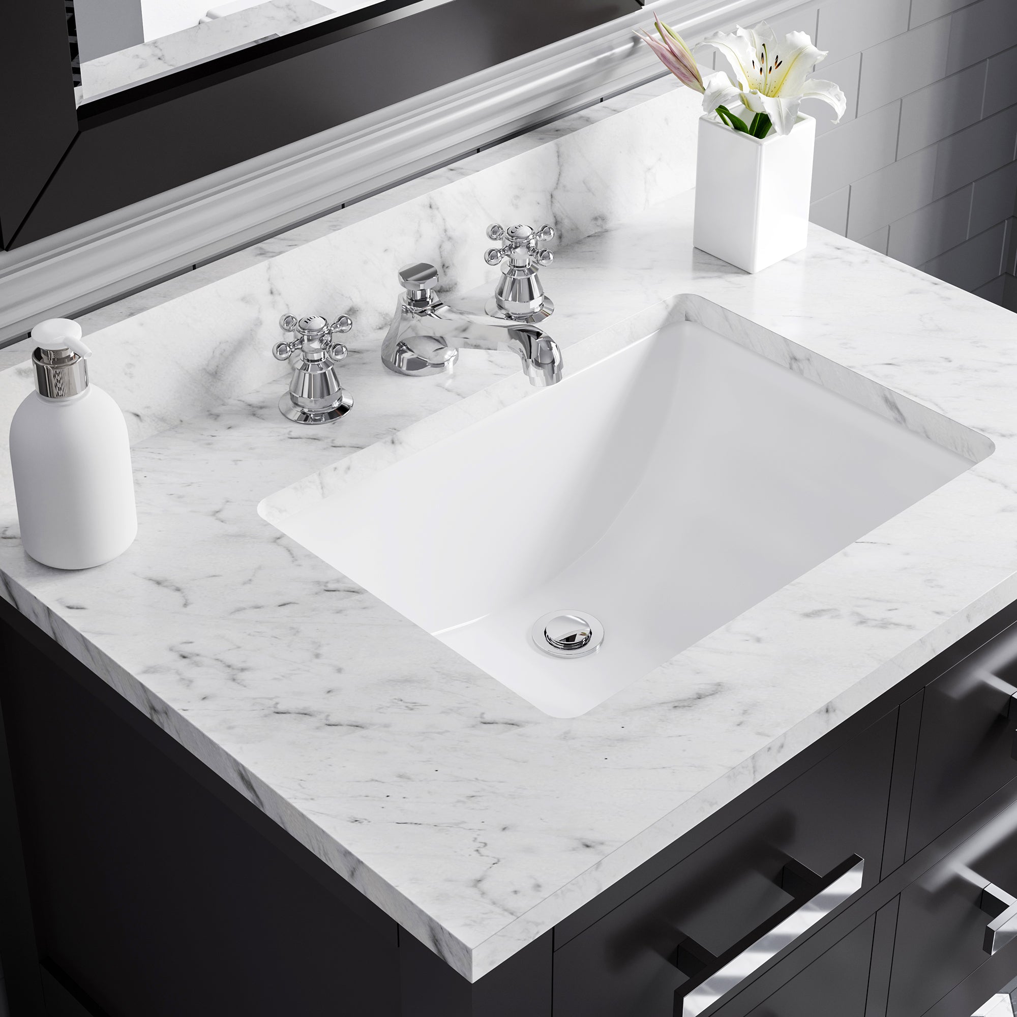 Water Creation | 30 Inch Espresso Single Sink Bathroom Vanity With Faucet From The Madalyn Collection | MA30CW01ES-000BX0901