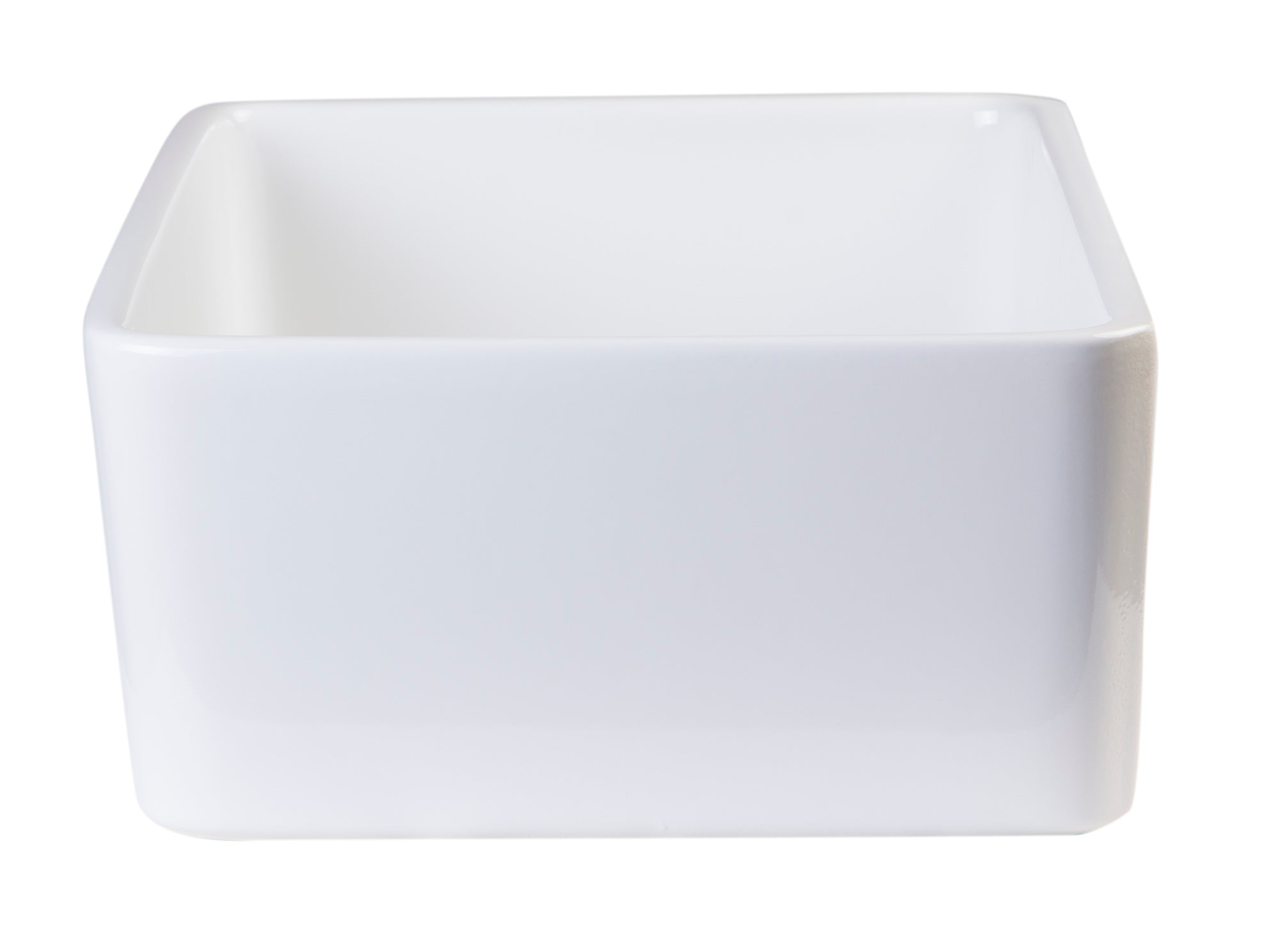 ALFI Brand - White 23" Smooth Apron Fireclay Single Bowl Farmhouse Kitchen Sink | AB503-W