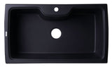 ALFI Brand - Black 35" Drop-In Single Bowl Granite Composite Kitchen Sink | AB3520DI-BLA