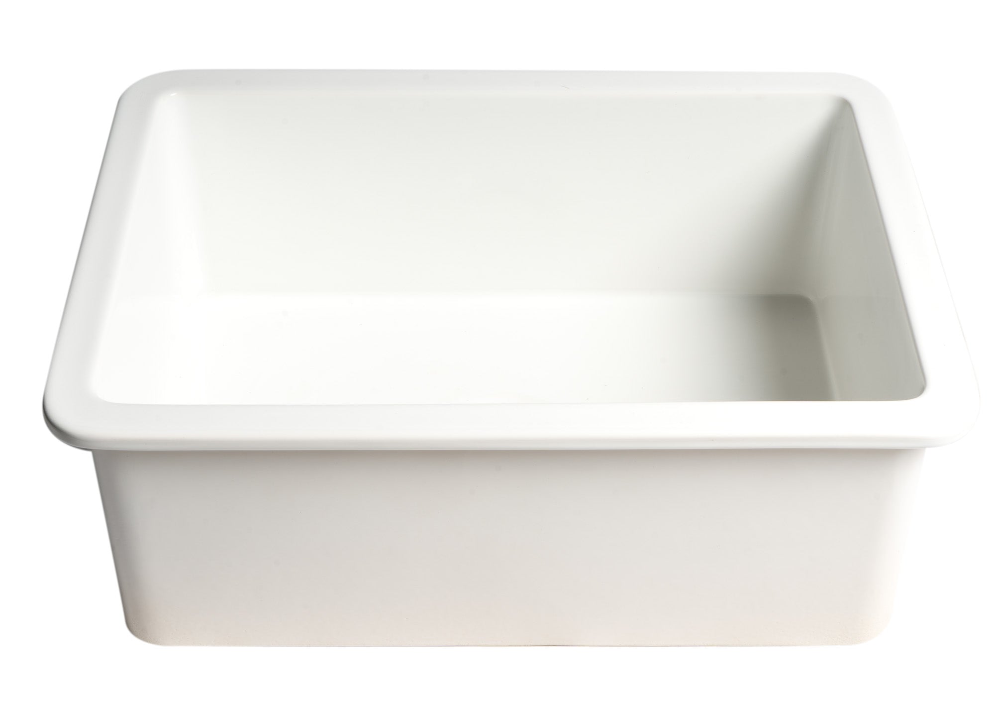 ALFI Brand - White 27" x 18" Fireclay Undermount / Drop In Firelcay Kitchen Sink | ABF2718UD-W