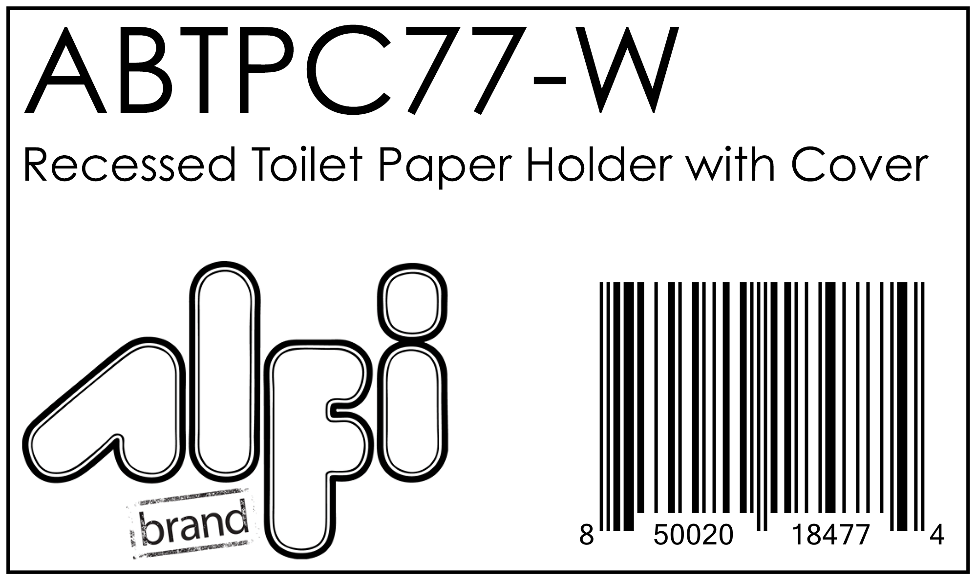 ALFI brand ABTPC77-W Toilet Paper Holder, White Matte