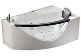 EAGO - 5 ft Clear Rounded Left Corner Acrylic Whirlpool Bathtub | AM198ETL-L