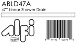 ALFI Brand - 47" Stainless Steel Linear Shower Drain with No Cover | ABLD47A