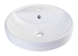 EAGO - 18" ROUND CERAMIC ABOVE MOUNT BATHROOM BASIN VESSEL SINK | BA141