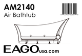 EAGO - 6 Foot White Free Standing Air Bubble Bathtub | AM2140