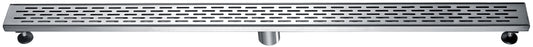 ALFI Brand - 47" Stainless Steel Linear Shower Drain with Groove Holes | ABLD47C-BSS