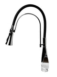 ALFI Brand - Polished Chrome Kitchen Faucet with Black Rubber Stem | ABKF3001-PC