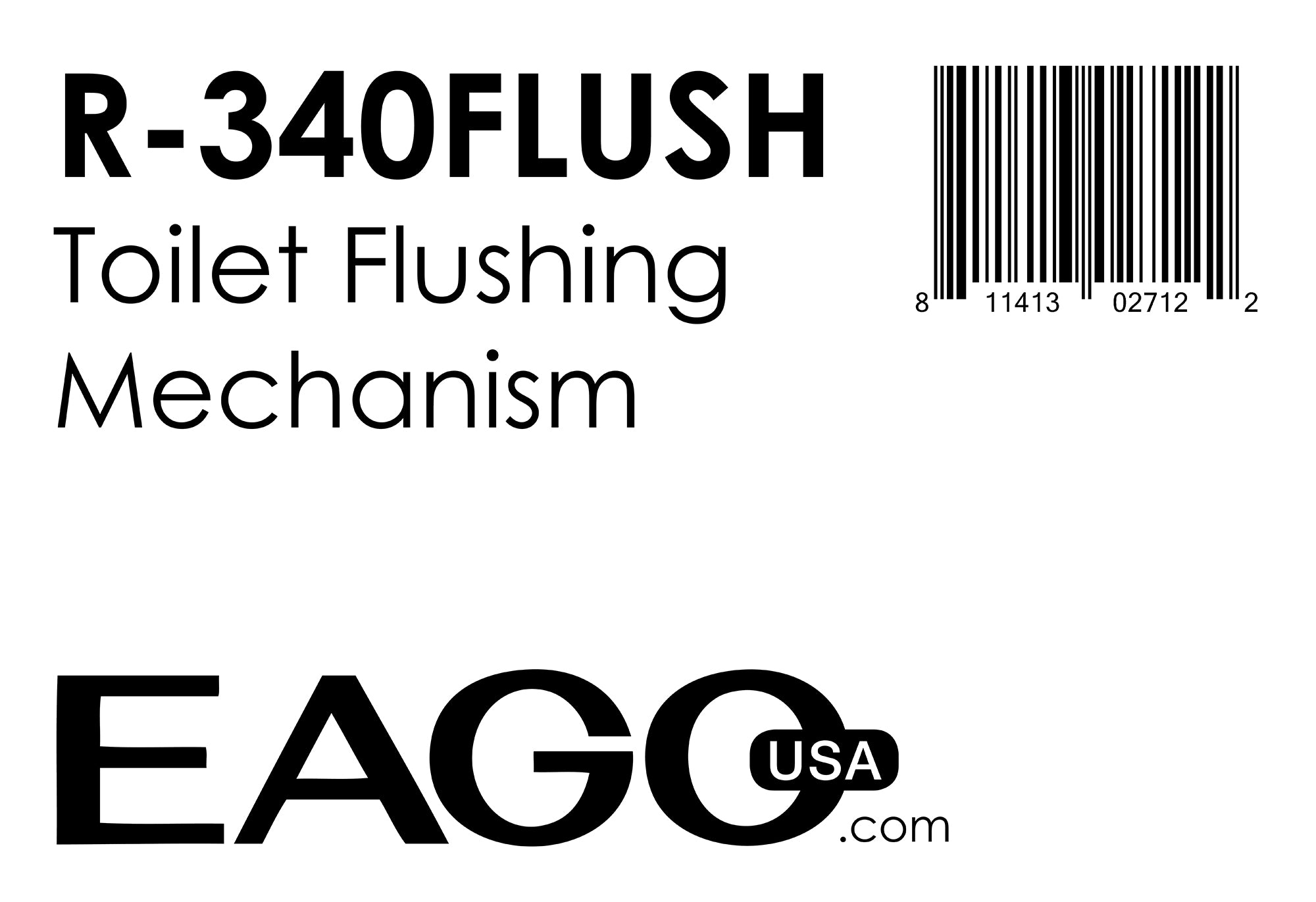 EAGO - Replacement Toilet Flushing Mechanism for TB340 | R-340FLUSH