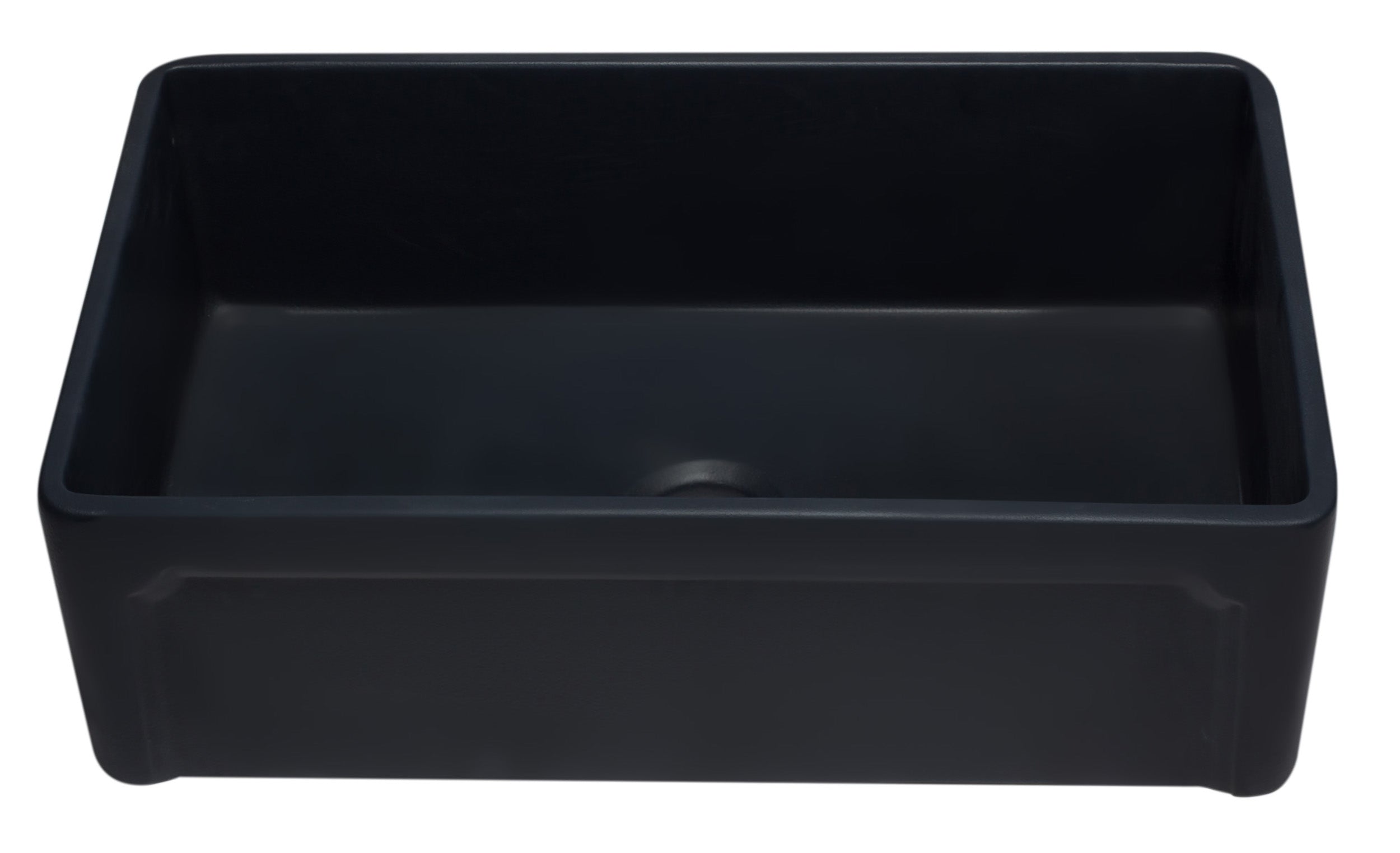 ALFI Brand - 33 inch Black Reversible Single Fireclay Farmhouse Kitchen Sink | AB3320SB-BM