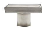 ALFI Brand - 5" x 5" Square Stainless Steel Shower Drain with Groove Lines | ABSD55D