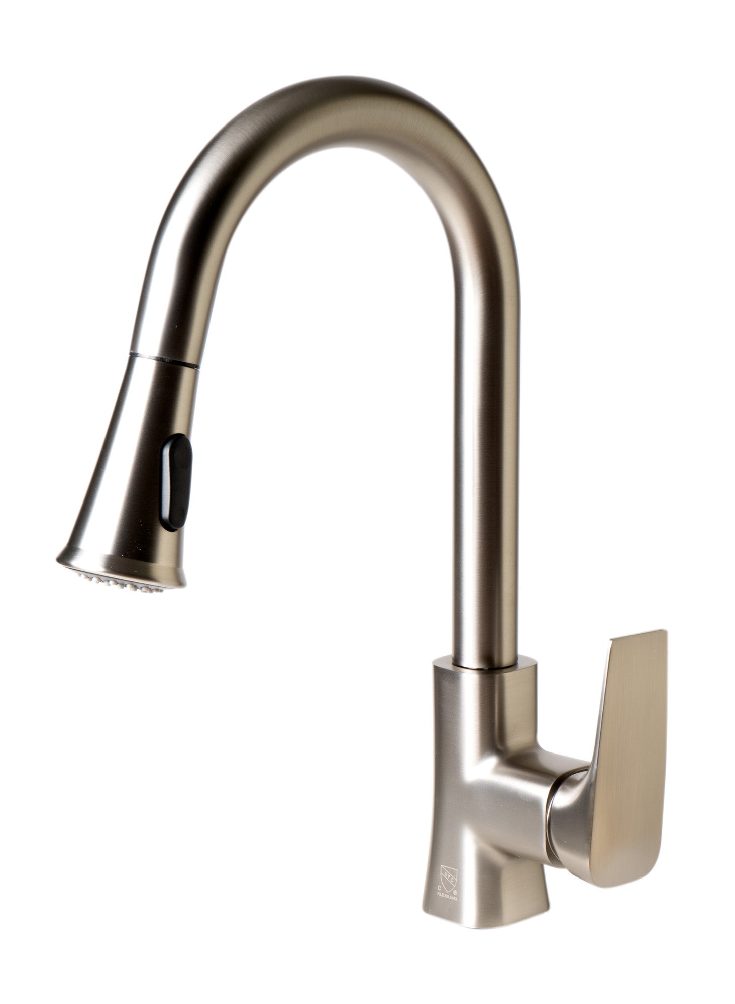 ALFI Brand - Brushed Nickel Square Gooseneck Pull Down Kitchen Faucet | ABKF3889-BN