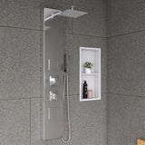 ALFI Brand - White Aluminum Shower Panel with 2 Body Sprays and Rain Shower Head | ABSP60W