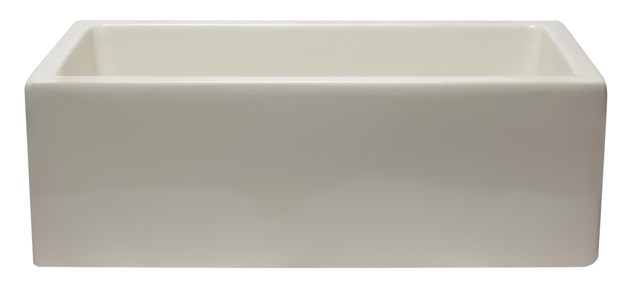 ALFI Brand - 30 inch Biscuit Reversible Smooth / Fluted Single Bowl Fireclay Farm Sink | AB3018HS-B