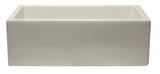 ALFI Brand - 30 inch Biscuit Reversible Smooth / Fluted Single Bowl Fireclay Farm Sink | AB3018HS-B