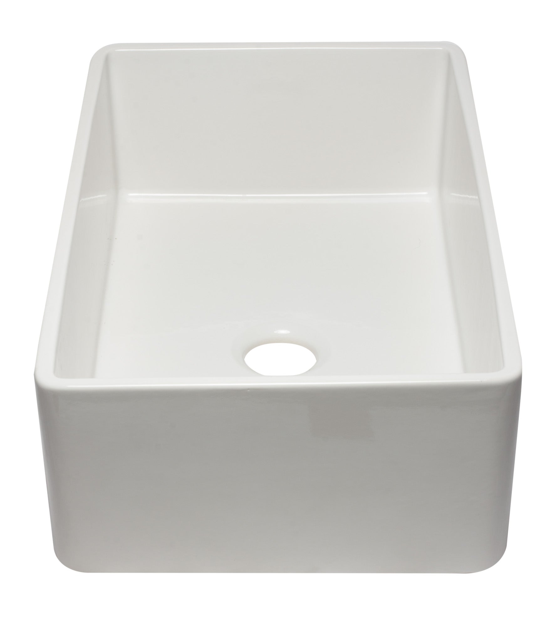 ALFI Brand - 33 inch White Reversible Single Fireclay Farmhouse Kitchen Sink | AB3320SB-W