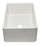 ALFI Brand - 33 inch White Reversible Single Fireclay Farmhouse Kitchen Sink | AB3320SB-W