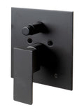 ALFI Brand - Black Matte Shower Valve with Square Lever Handle and Diverter | AB5601-BM