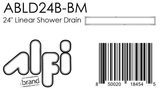 ALFI Brand - 24" Black Matte Stainless Steel Linear Shower Drain with Solid Cover | ABLD24B-BM