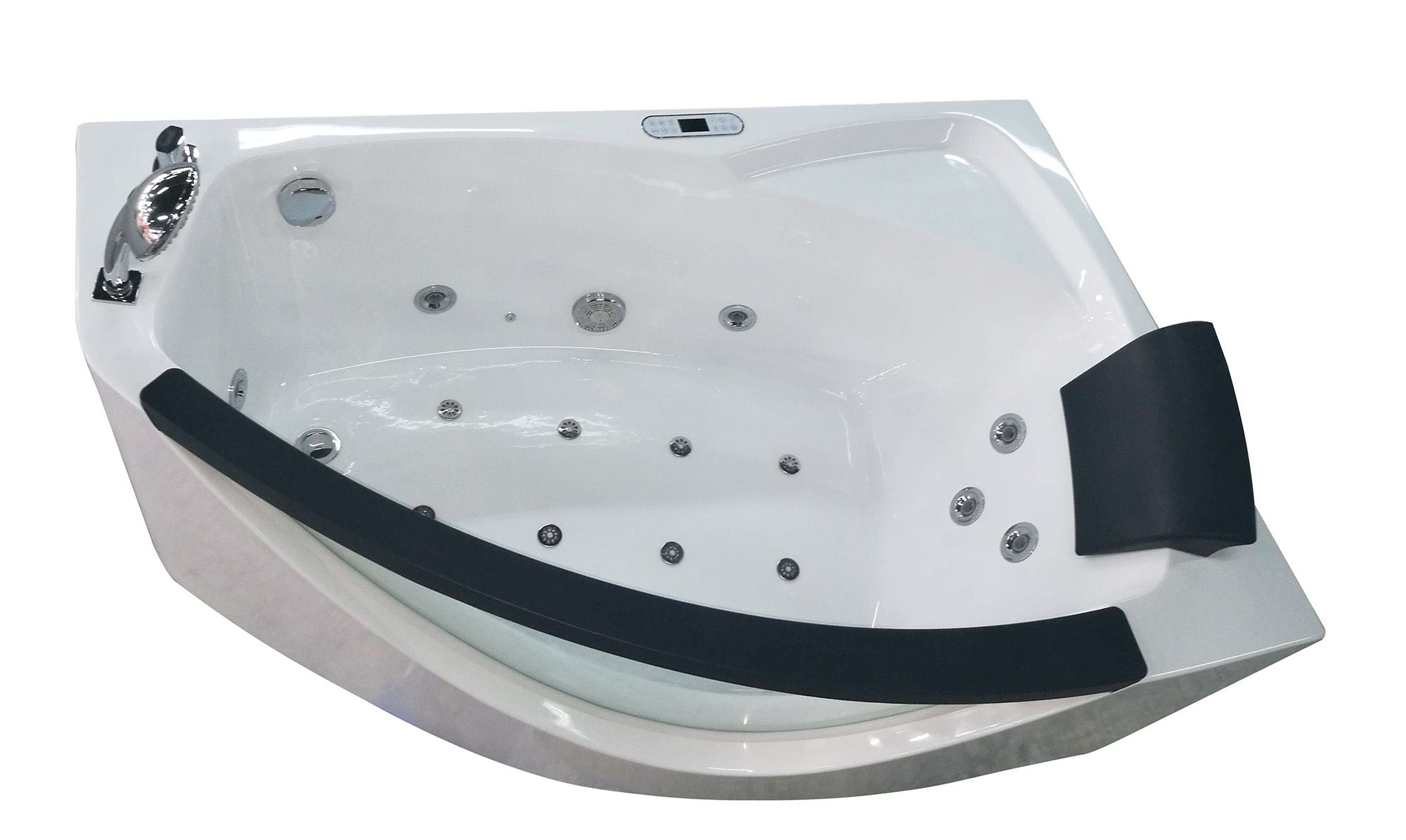 EAGO - 5 ft Clear Rounded Left Corner Acrylic Whirlpool Bathtub | AM198ETL-L