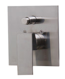 ALFI Brand - Brushed Nickel Shower Valve Mixer with Square Lever Handle and Diverter | AB5601-BN