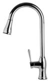 ALFI Brand - Traditional Solid Polished Stainless Steel Pull Down Kitchen Faucet | AB2043-PSS