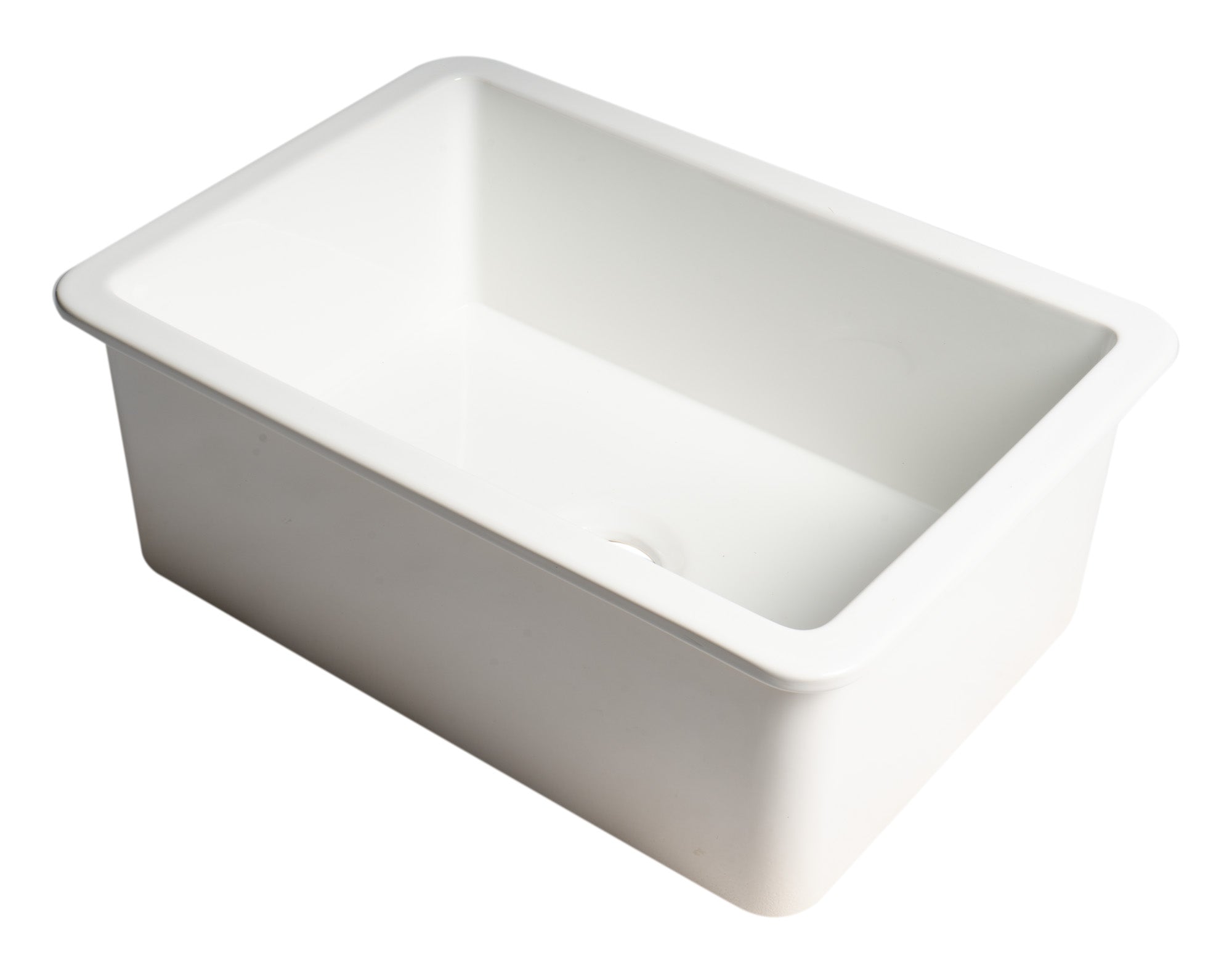 ALFI Brand - White 27" x 18" Fireclay Undermount / Drop In Firelcay Kitchen Sink | ABF2718UD-W