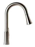 ALFI Brand - Brushed Nickel Square Gooseneck Pull Down Kitchen Faucet | ABKF3889-BN