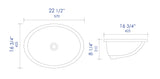 ALFI Brand - White 23" Oval Undermount Ceramic Sink | ABC602