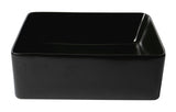 ALFI Brand - Black Matte 16" Modern Square Above Mount Ceramic Sink | ABC903-BM