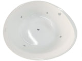EAGO - 66" Round Free Standing Acrylic Air Bubble Bathtub | AM2130